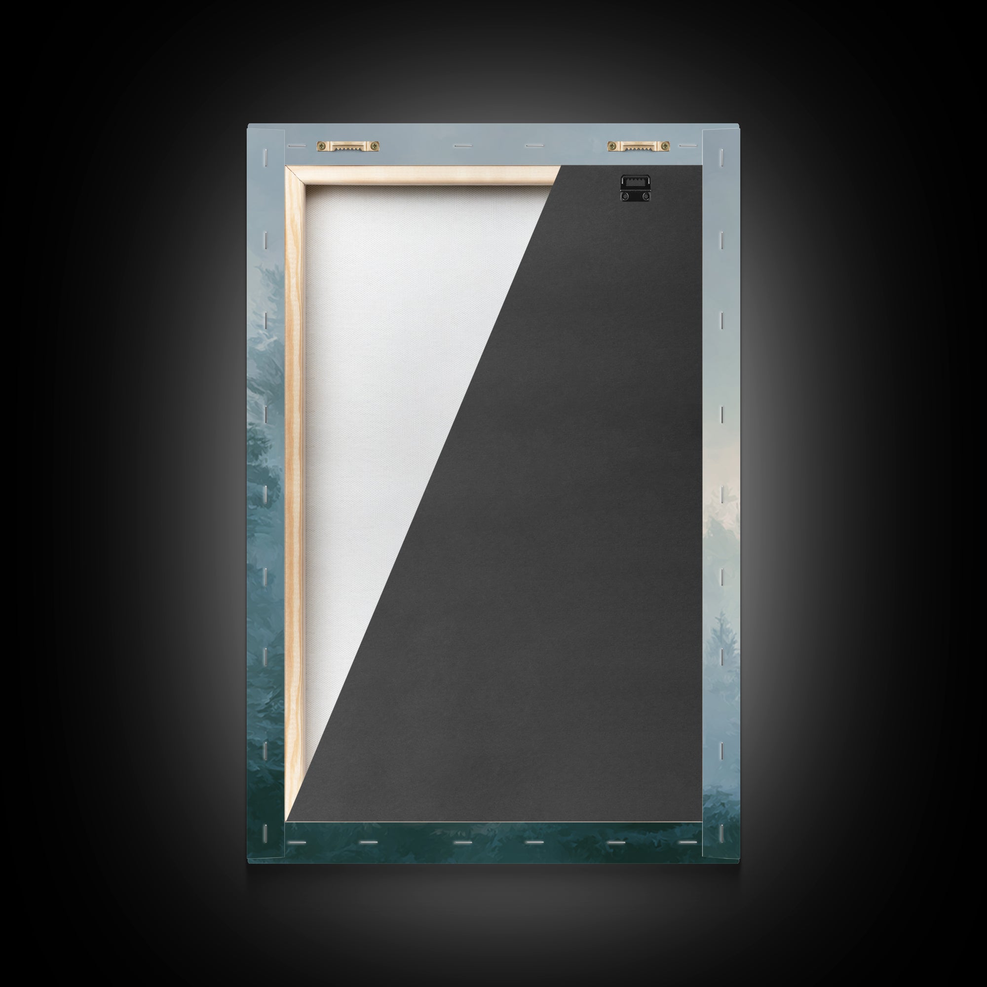 Monochrome Forest Silhouette Framed Canvas Print, Guest Bedroom Art, Bedroom Decor, Fine Art, Guest, Above Bed Decor, GBA-2x3-69