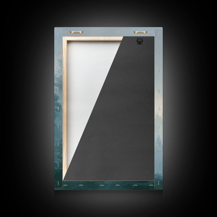 Monochrome Forest Silhouette Framed Canvas Print, Guest Bedroom Art, Bedroom Decor, Fine Art, Guest, Above Bed Decor, GBA-2x3-69