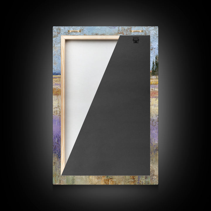 Lavender Field under Pale Sky Framed Canvas Print, Guest Bedroom Art, Home, Bedroom Decor, Fine Art, Guest, Bedroom Wall Art, GBA-2x3-75