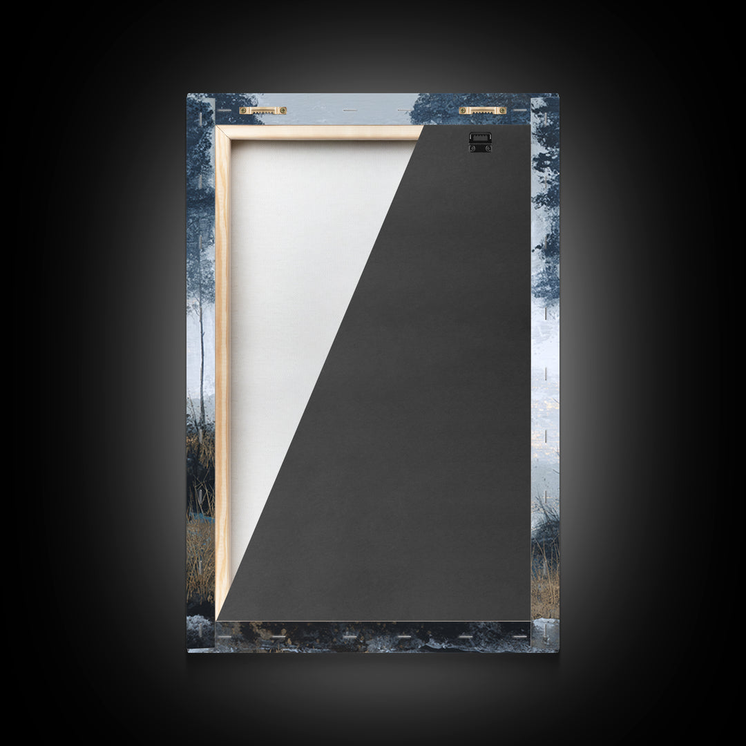 Monochrome Forest Silhouette Framed Canvas Print, Guest Bedroom Art, Bedroom Decor, Fine Art, Guest, Above Bed Decor, GBA-2x3-93
