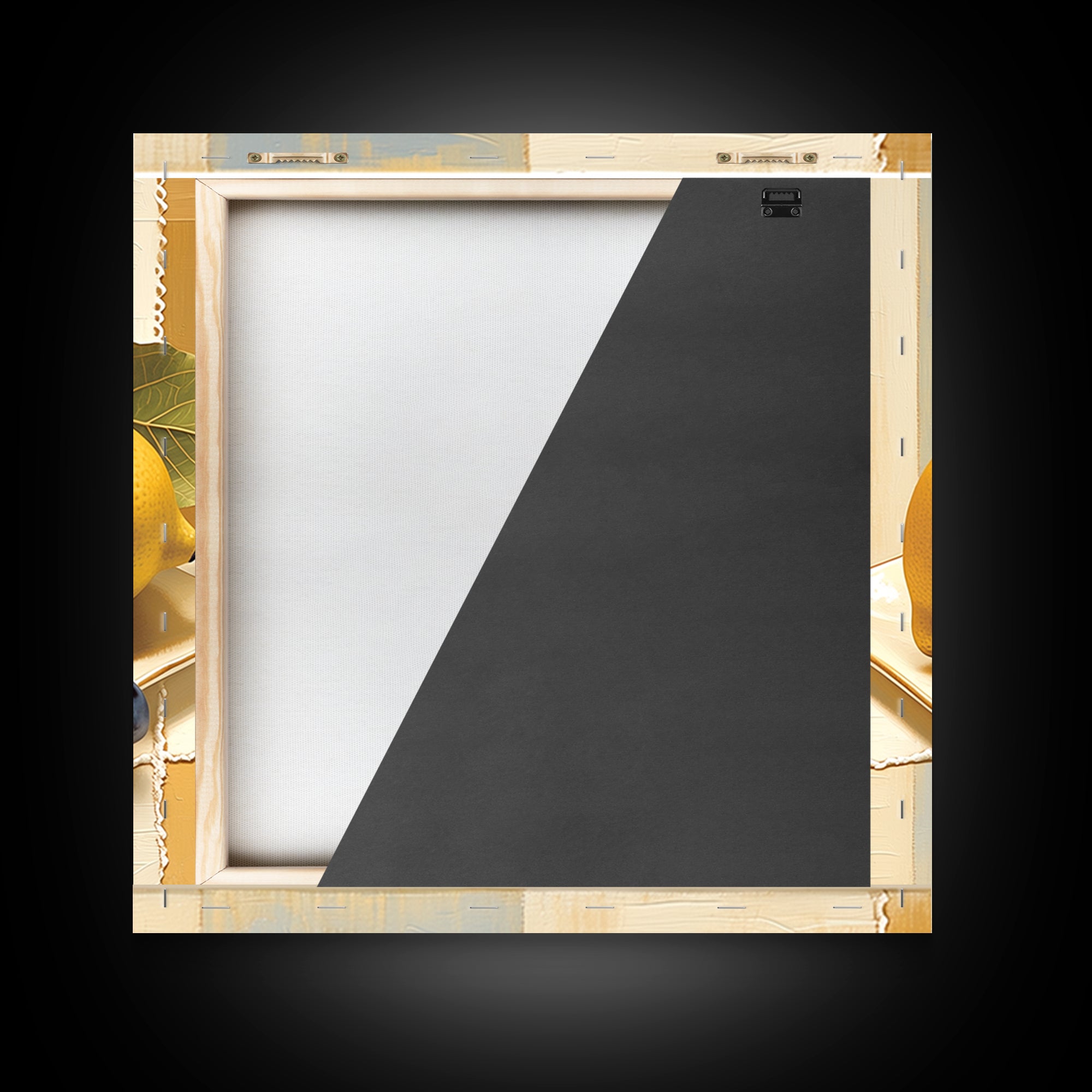 Simple Still Life of Fruit and Linen Framed Canvas Print, General Fine Art, Room Decor, Living Room Decor, Abstract Art, GEN-1x1-40