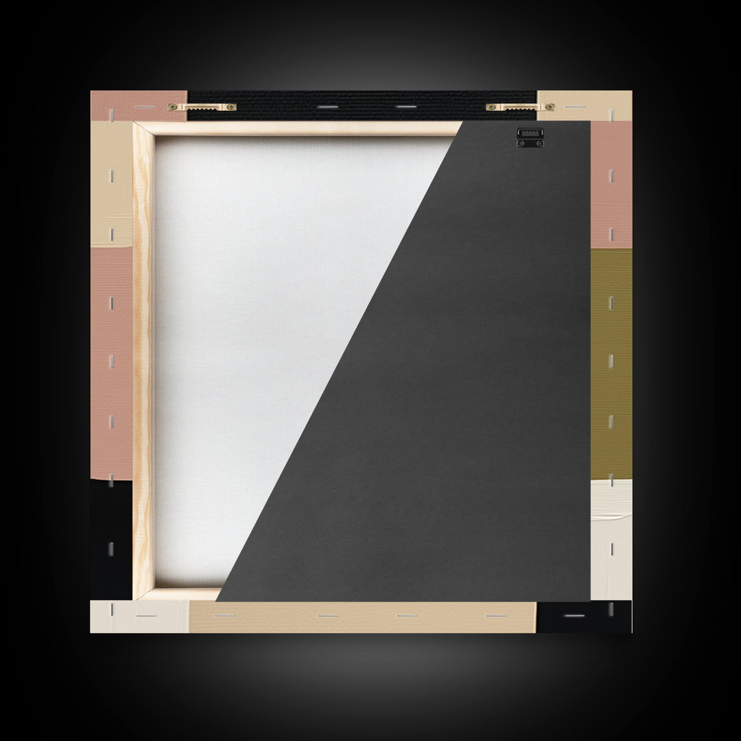 Modern Geometric Composition Framed Canvas Print, General Fine Art, Digital Print, Living Room Decor, Abstract Art, GEN-1x1-58