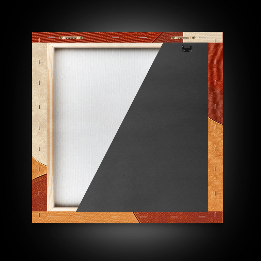 Warm Terracotta Abstract Framed Canvas Print, General Fine Art, Original Art, Living Room Decor, Abstract Art, GEN-1x1-6