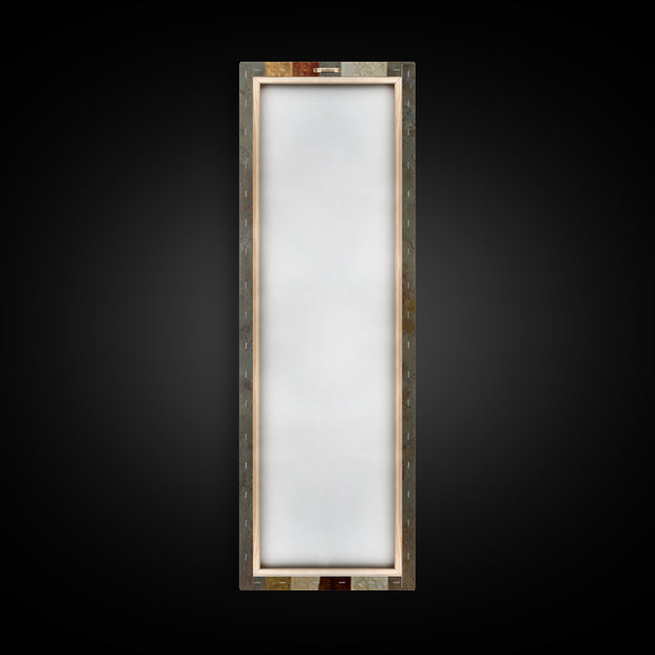 Earthy Plaster Texture Abstract Framed Canvas Print, General Fine Art, Neutral Decor, Living Room Decor, Fine Art, GEN-1x3-75