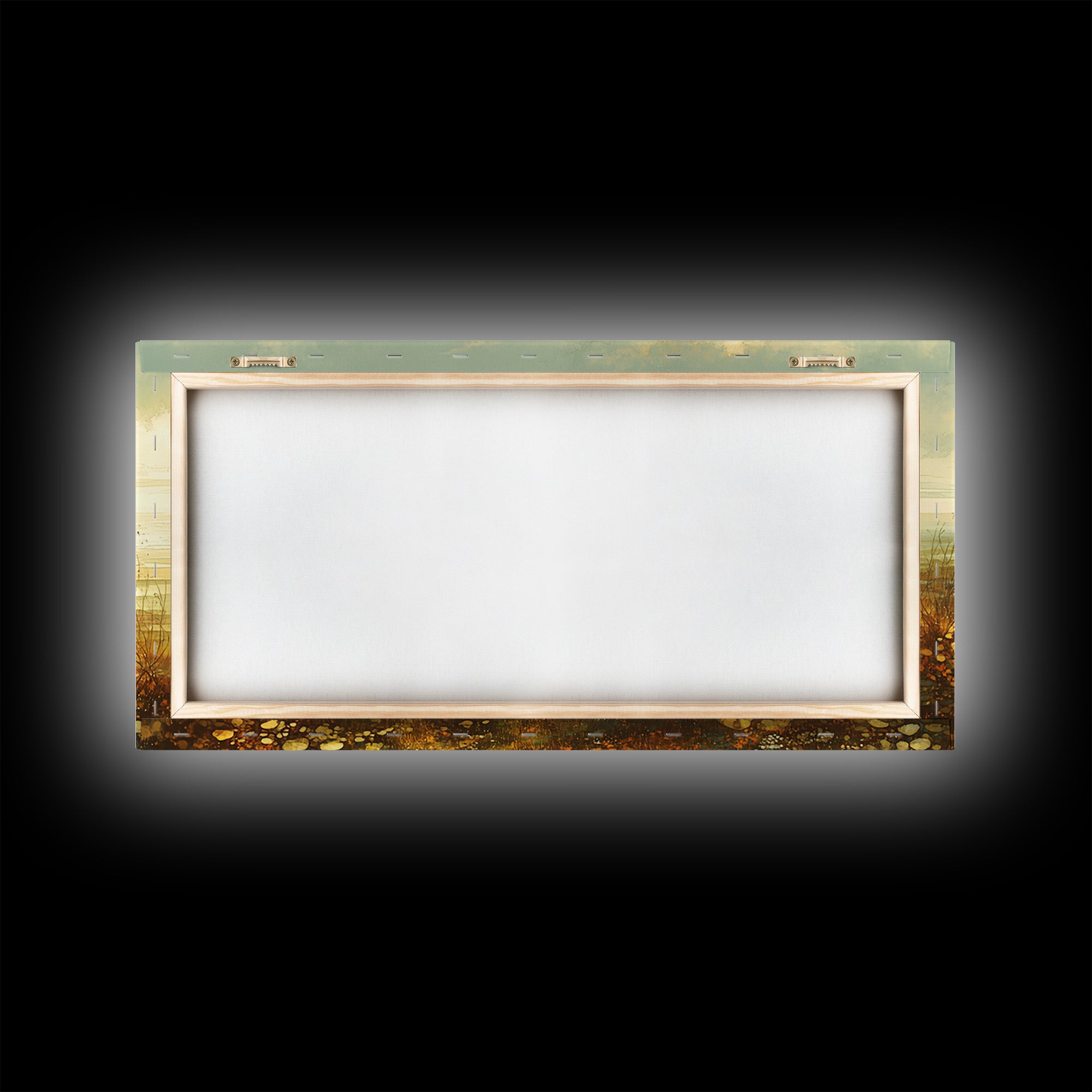Quiet Abstract Landscape Framed Canvas Print, General Fine Art, Printable, Living Room Decor, Oil Painting, Framed Wall Art, GEN-2x1-45