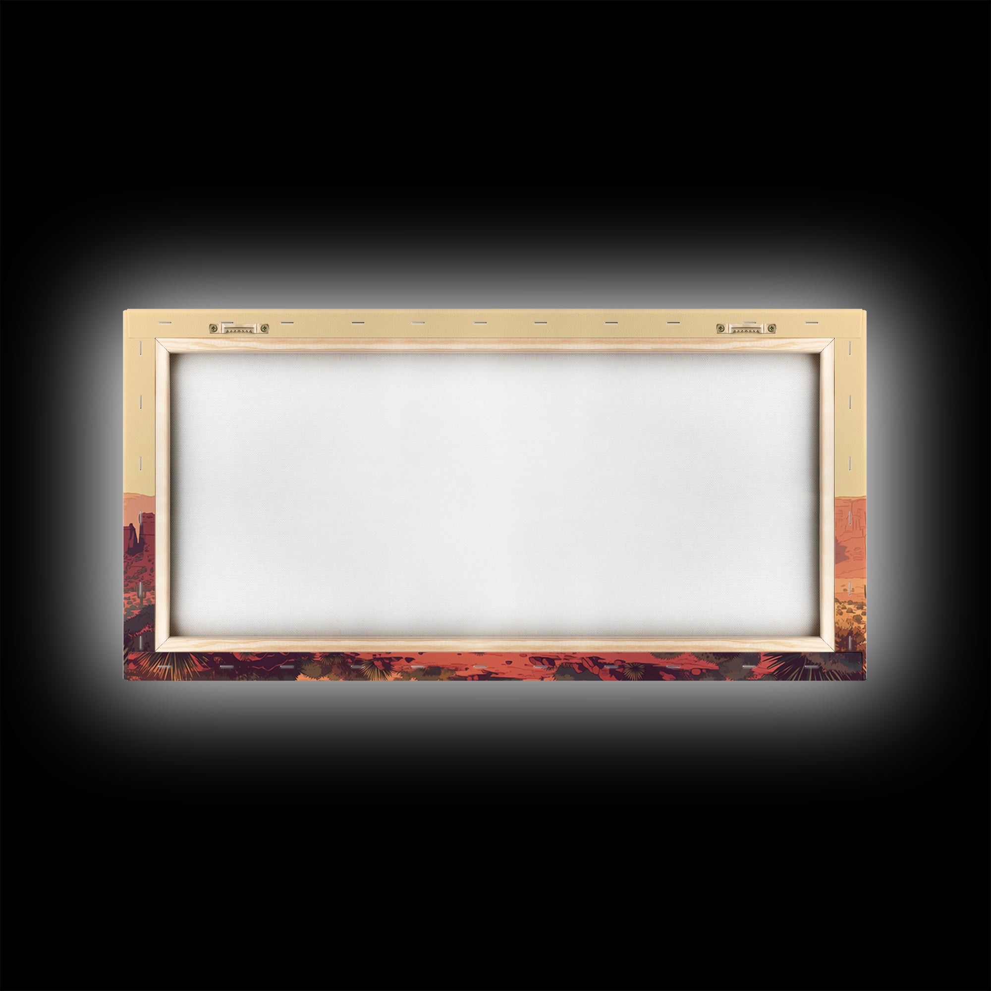 Serene Desert Horizon Framed Canvas Print, General Fine Art, Mid Century Modern, Living Room Decor, Fine Art, GEN-2x1-85