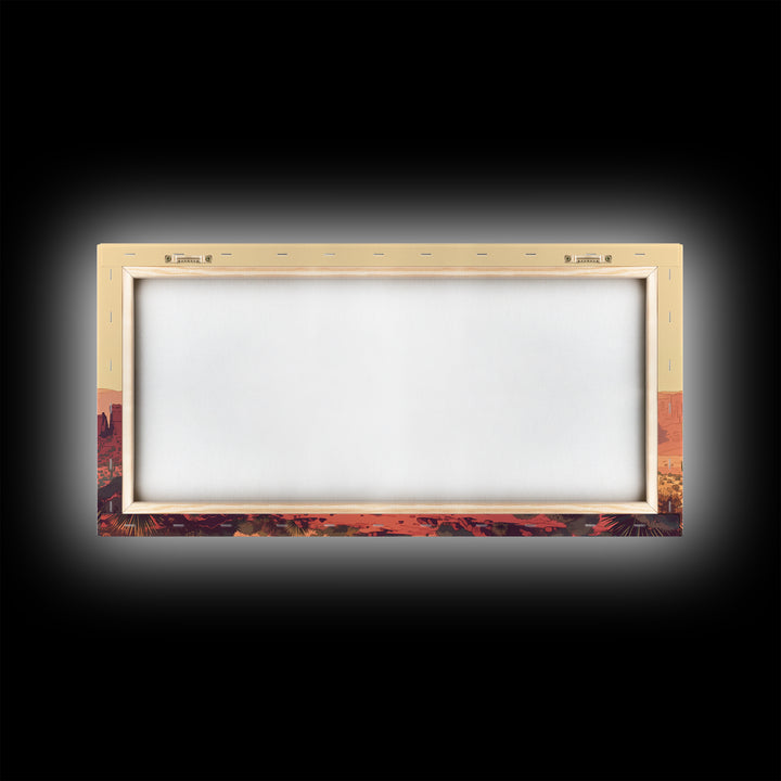 Serene Desert Horizon Framed Canvas Print, General Fine Art, Mid Century Modern, Living Room Decor, Fine Art, GEN-2x1-85