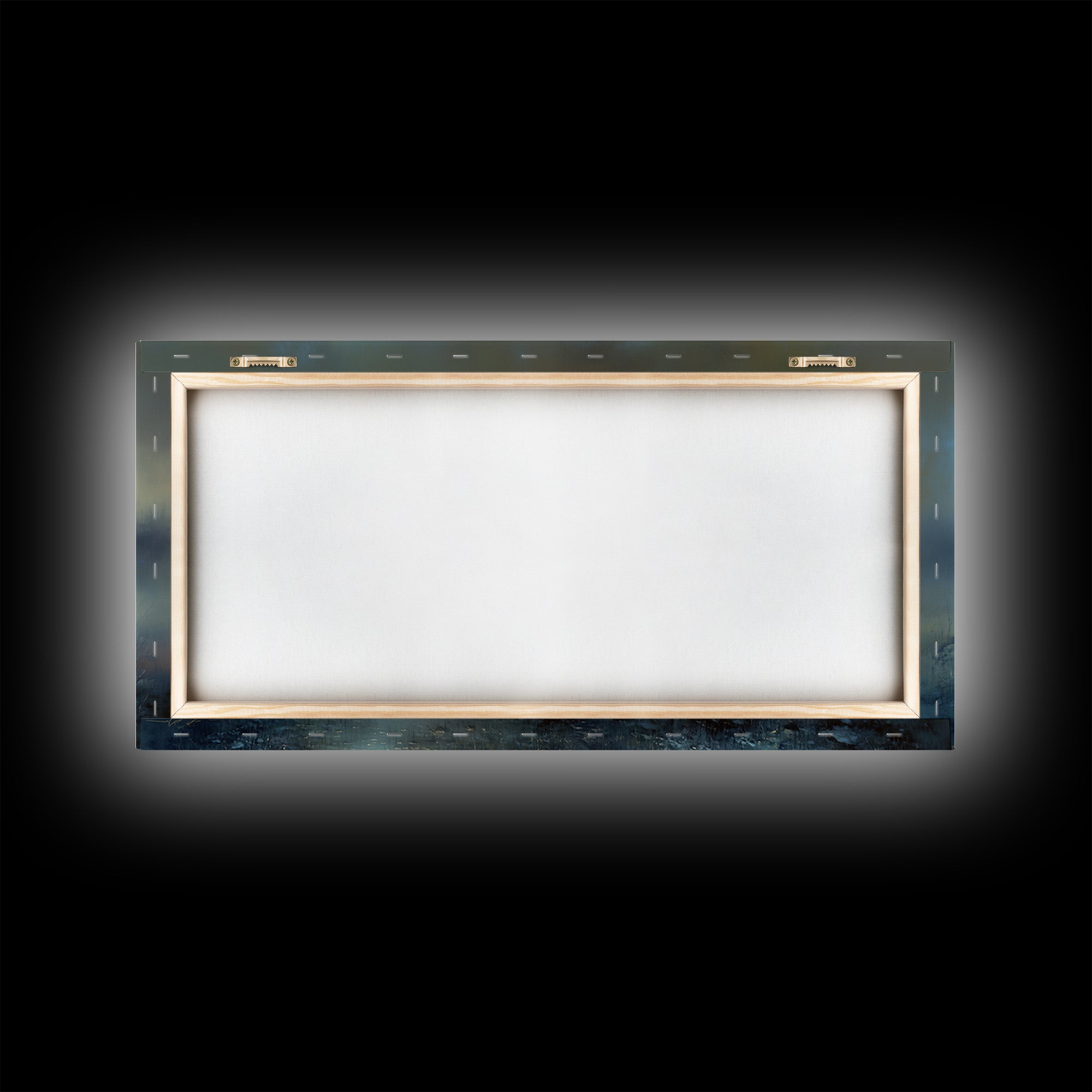Dreamlike Moonlit Lake Framed Canvas Print, General Fine Art, Art, Living Room Decor, Fine Art, Mid Century Modern, GEN-2x1-9