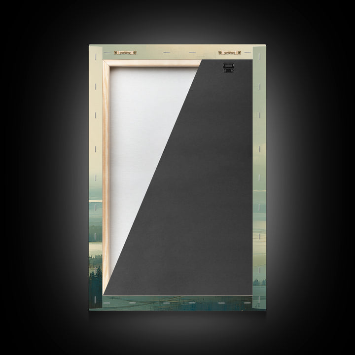Quiet Abstract Landscape Canvas Print, General Fine Art, Art Deco, Living Room Decor, Fine Art, Fine Art Print, GEN-2x3-57