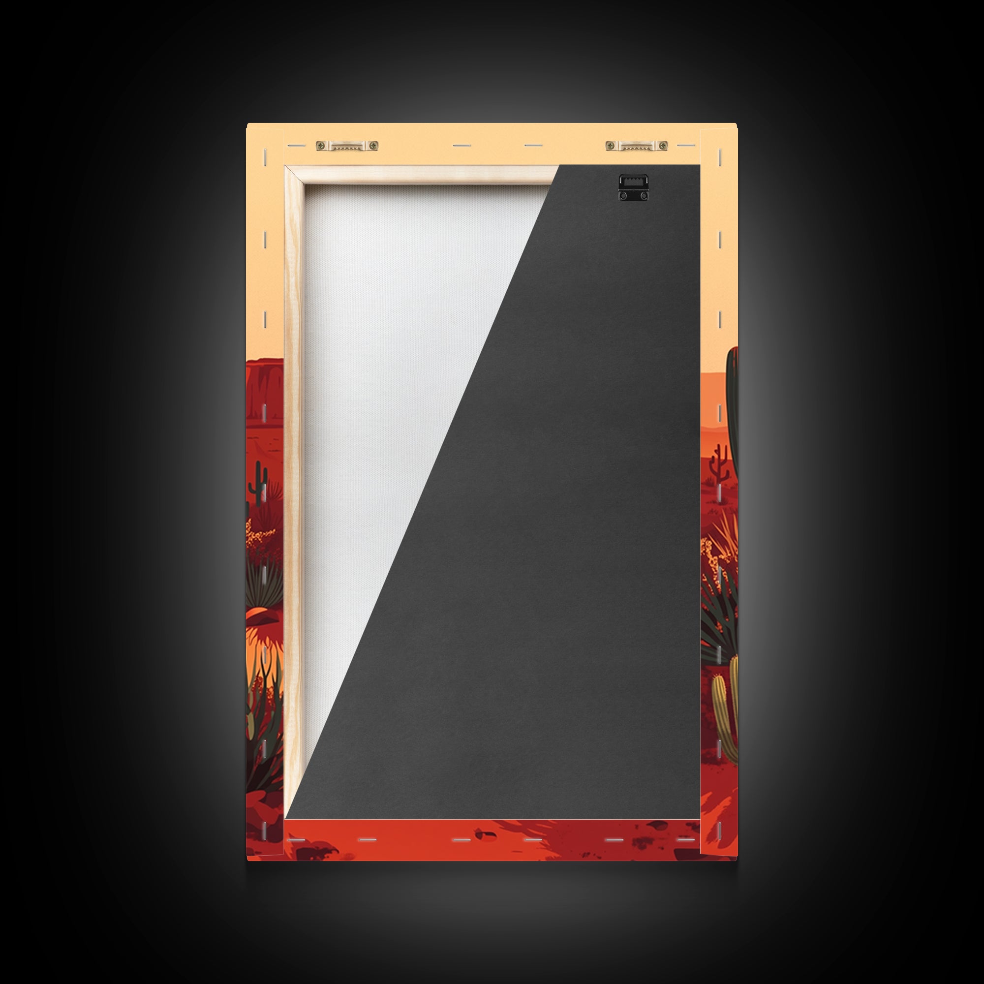 Serene Desert Horizon Framed Canvas Print, General Fine Art, Digital Wall Art, Living Room Decor, Fine Art, Neutral Decor, GEN-2x3-73