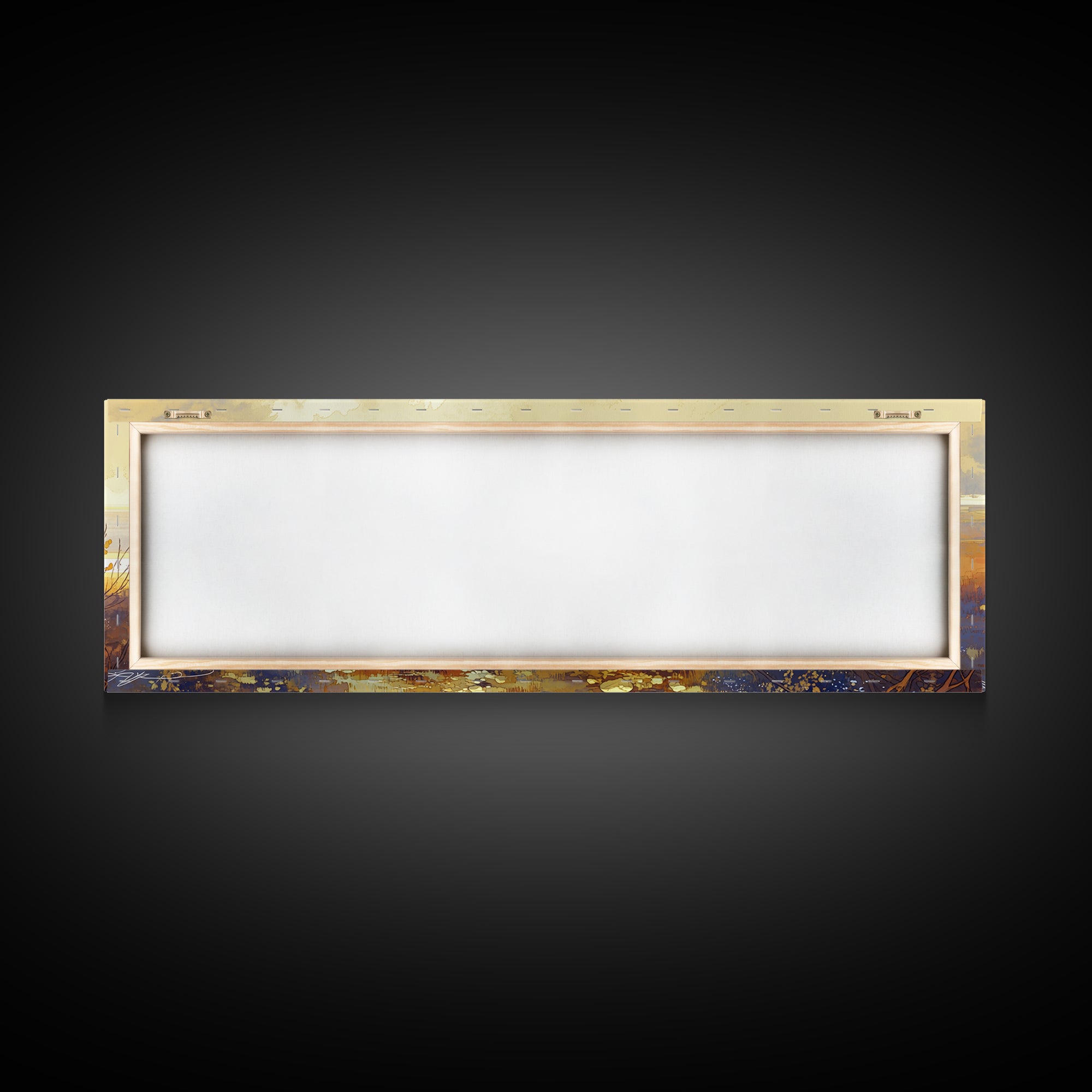 Quiet Abstract Landscape Framed Canvas Print, General Fine Art, Boho Decor, Living Room Decor, Fine Art, Wall Decor, GEN-3x1-89