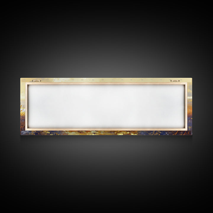 Quiet Abstract Landscape Framed Canvas Print, General Fine Art, Boho Decor, Living Room Decor, Fine Art, Wall Decor, GEN-3x1-89