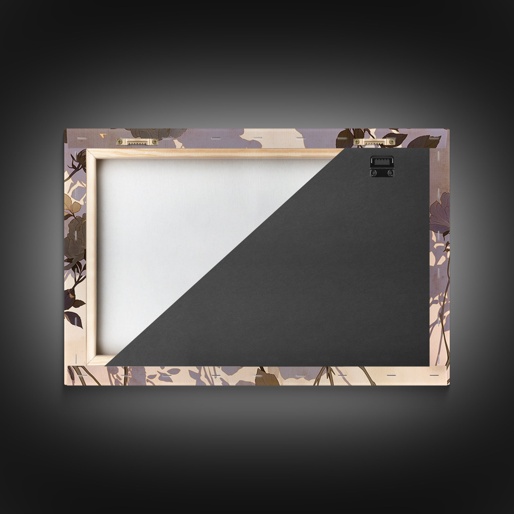 Large Neutral Floral Study Framed Canvas Print, General Fine Art, Mid Century Modern, Living Room Decor, Fine Art, GEN-3x2-6