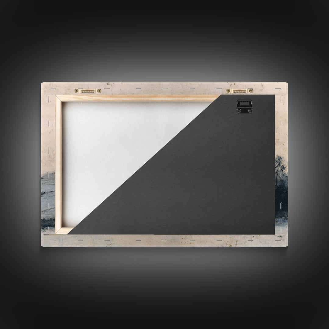 Minimal Black Line Figure on Textured Paper Framed Canvas Print, General Fine Art, Luxury Decor, Living Room Decor, Fine Art, GEN-3x2-79