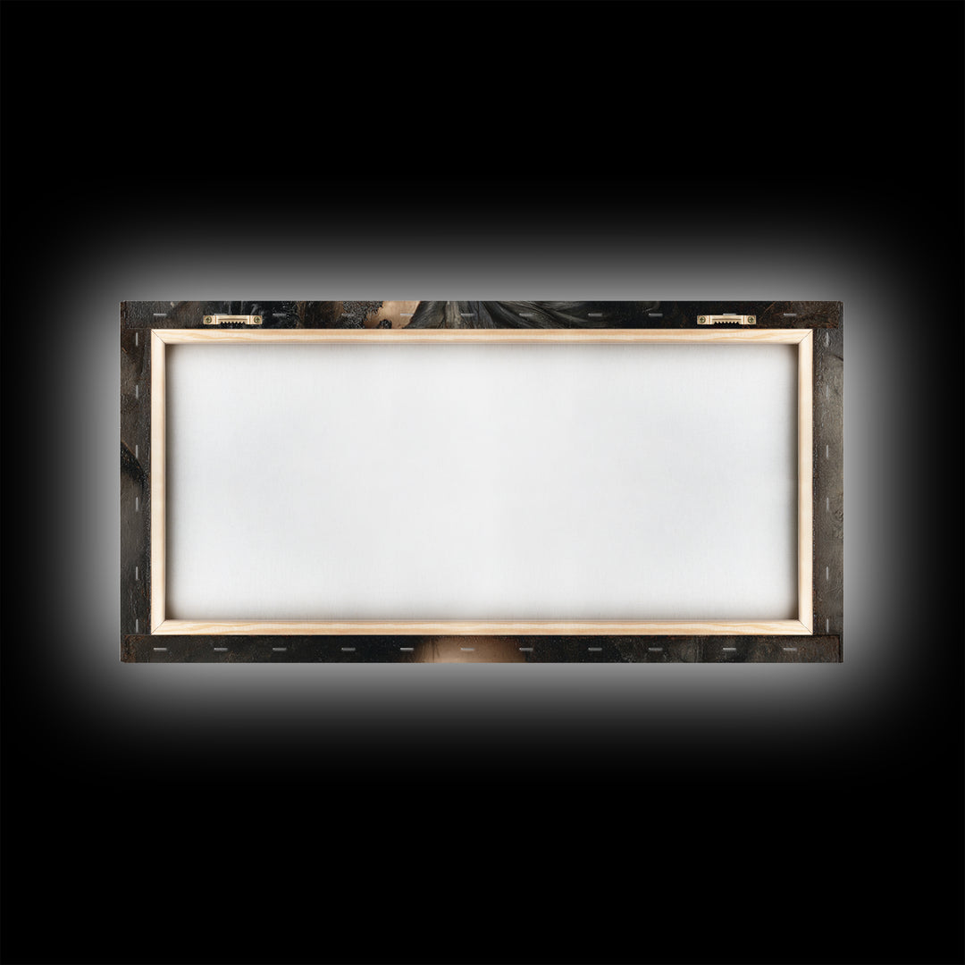 Phantom Ballroom Mask Framed Canvas Print, Gothic Art, Fine Art Print, Living Room Decor, Fine Art, Gothic, Halloween Decor, GOT-2x1-20