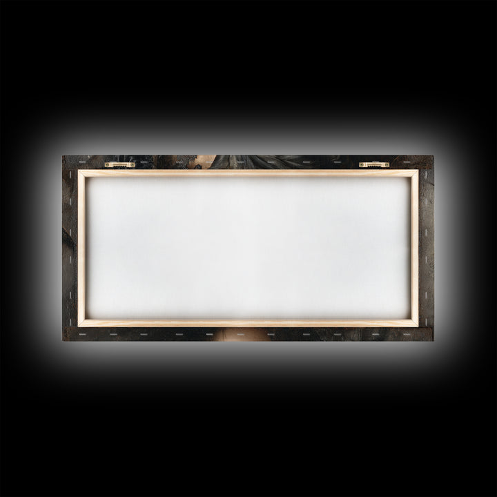 Phantom Ballroom Mask Framed Canvas Print, Gothic Art, Fine Art Print, Living Room Decor, Fine Art, Gothic, Halloween Decor, GOT-2x1-20