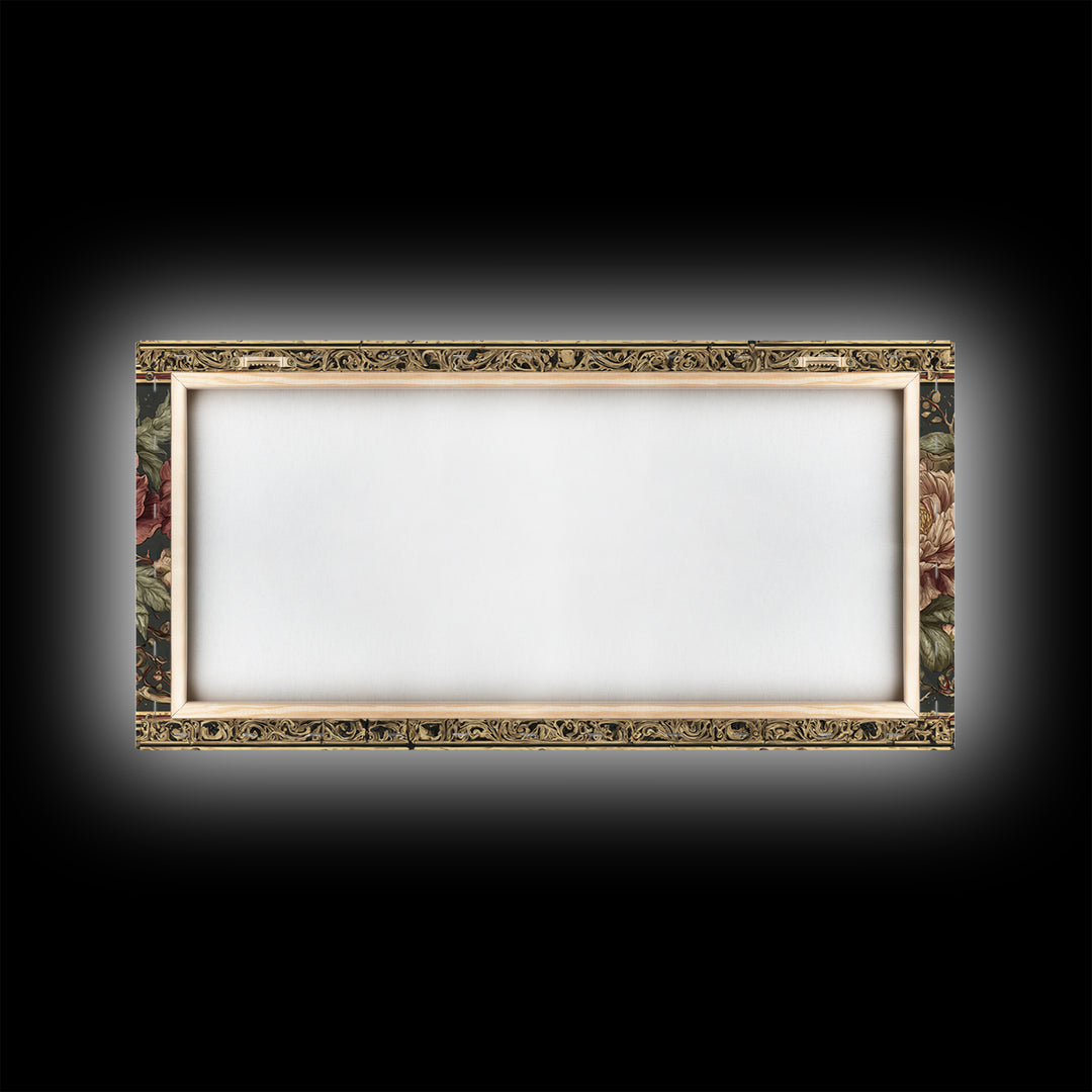 Medieval Illuminated Border Framed Canvas Print, Gothic Art, Whimsigoth Decor, Living Room Decor, Gothic, Witchy Home Decor, GOT-2x1-84