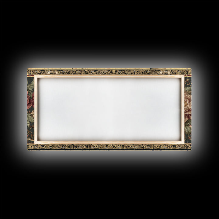 Medieval Illuminated Border Framed Canvas Print, Gothic Art, Whimsigoth Decor, Living Room Decor, Gothic, Witchy Home Decor, GOT-2x1-84