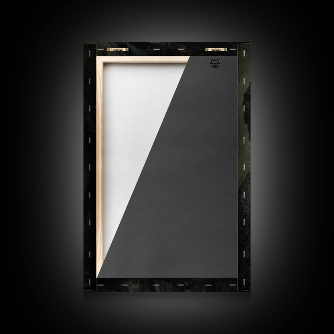 Melancholy Woman Portrait Framed Canvas Print, Gothic Art, Living Room Decor, Fine Art, Gothic, Modern Decor, Fine Art Print, GOT-2x3-36