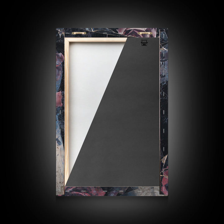 Cracked Mirror Reflecting Moon and Roses Canvas Print, Gothic Art, Poster, Living Room Decor, Fine Art, Gothic, Witchy Decor, GOT-2x3-79
