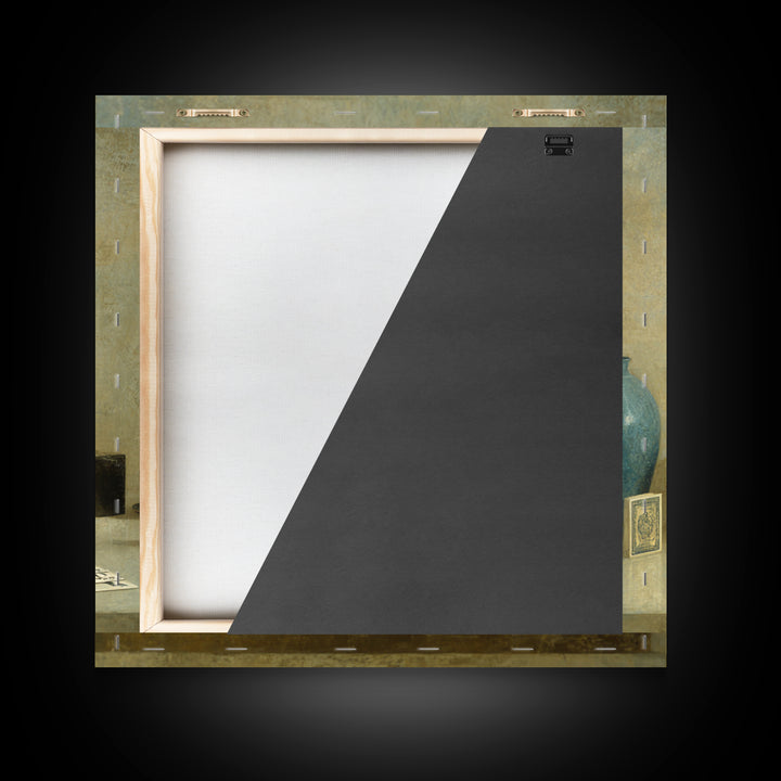 Blackjack Table Still Life Without Words Framed Canvas Print, Game Room Art, Playroom Wall Decor, Game Room Decor, Play, GRA-1x1-68