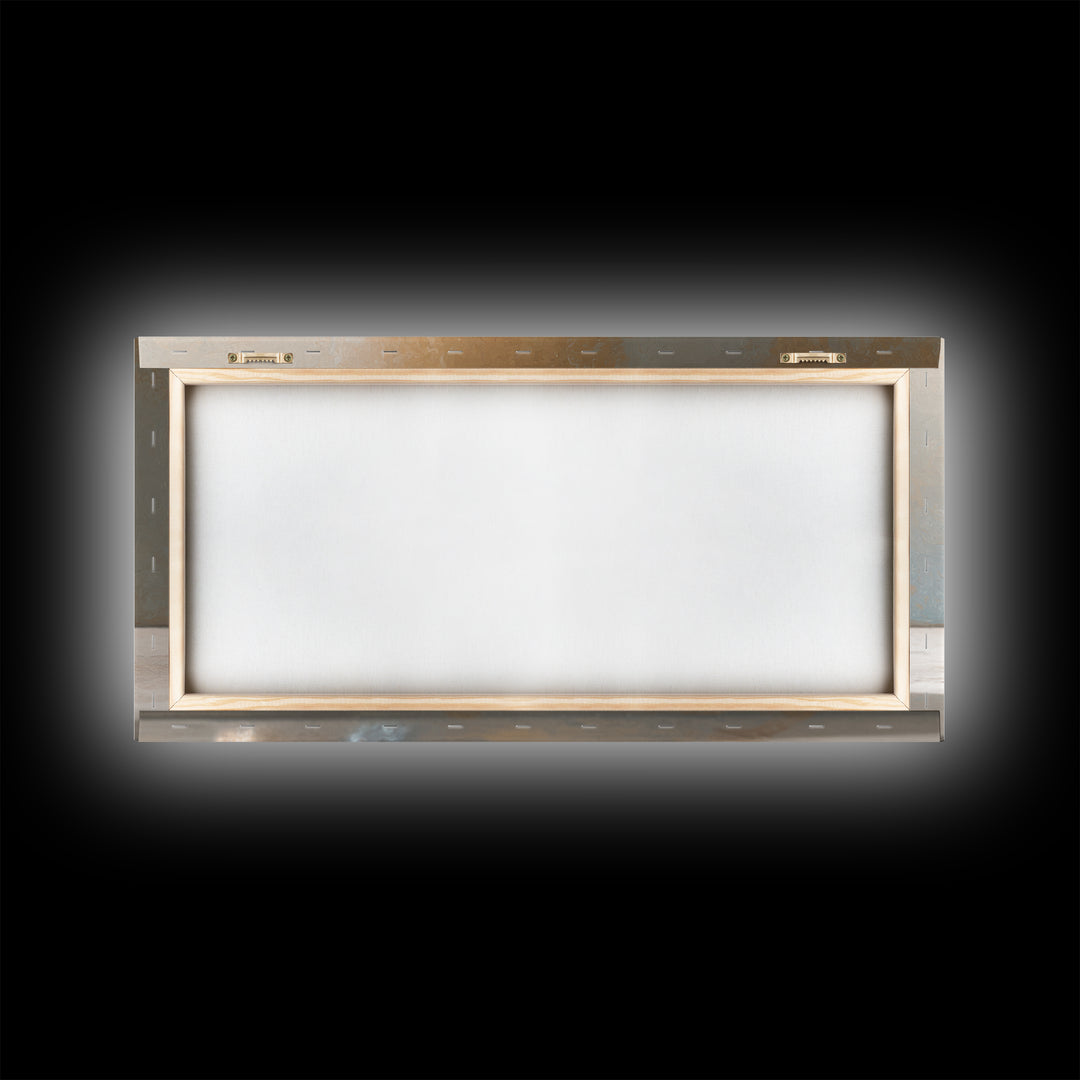 Tabletop Dice Rolling Through Dramatic Light Framed Canvas Print, Game Room Art, Minimalist Decor, Game Room Decor, Play, GRA-2x1-37