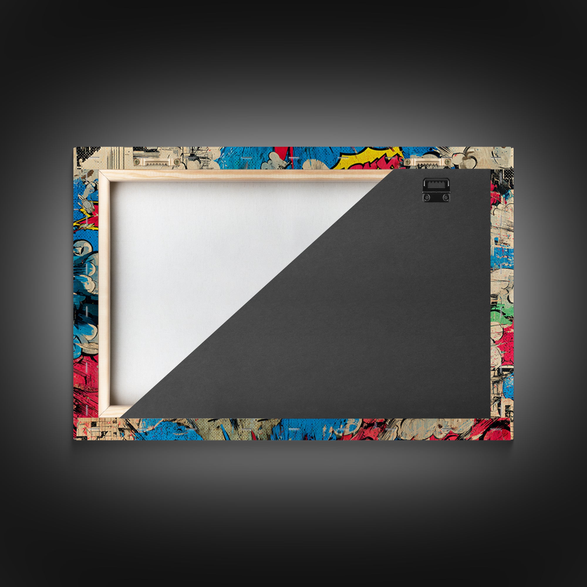 Comic Style Explosion with Game Icons Canvas Print, Game Room Art, Retro Art, Game Room Decor, Abstract Art, Play, GRA-3x2-43