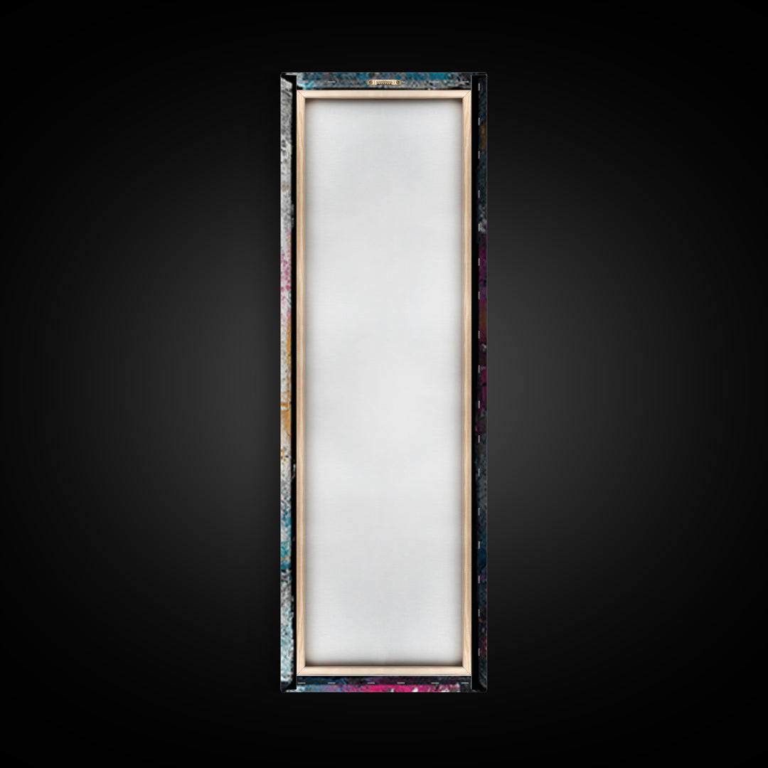 Graffiti Lettering Forms Without Readable Words Framed Canvas Print, Graffiti Art, Wall Art, Living Room Decor, Street, GRF-1x3-45