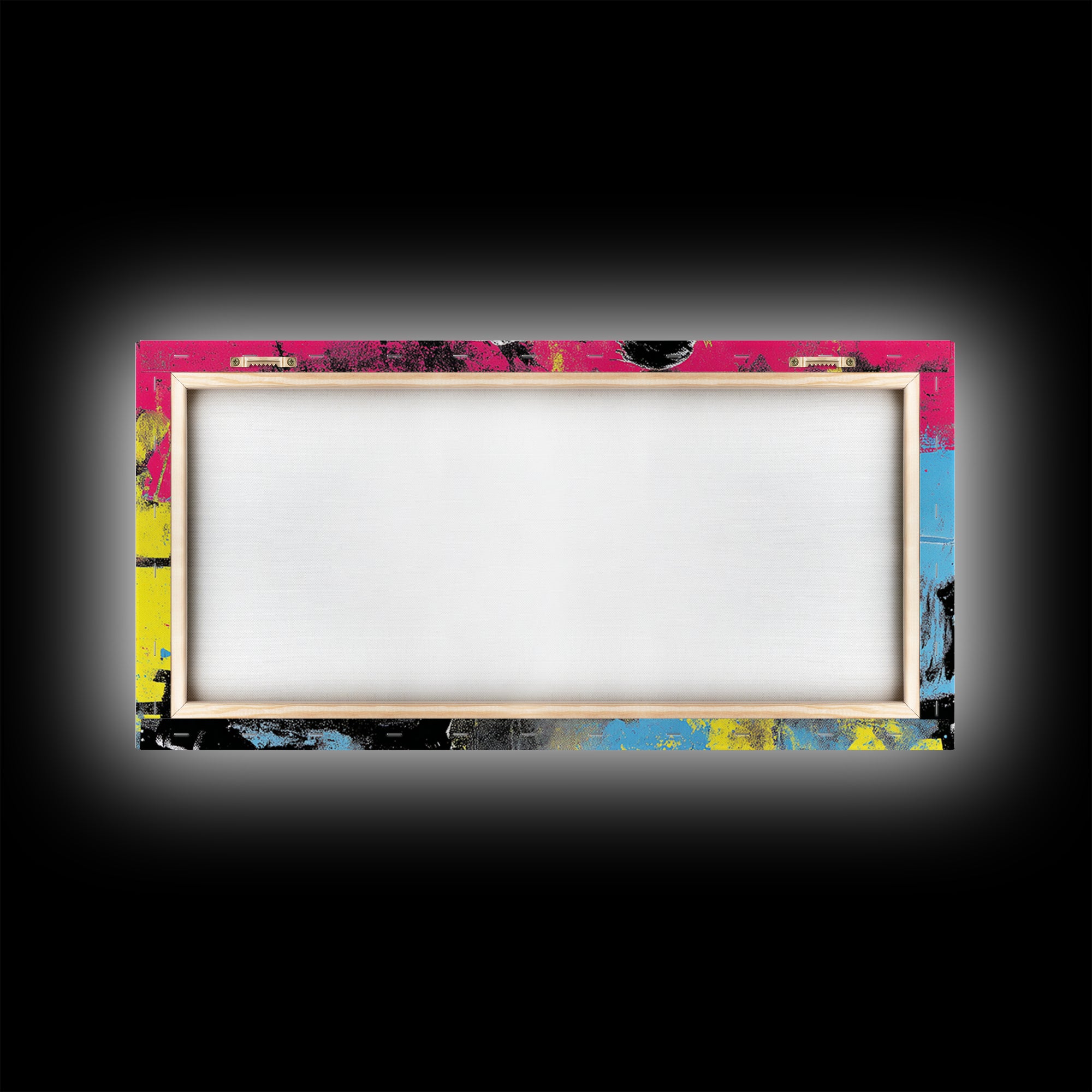 Masked Street Artist Silhouette Framed Canvas Print, Graffiti Art, Prints, Living Room Decor, Oil Painting, Street, Framed Art, GRF-2x1-90