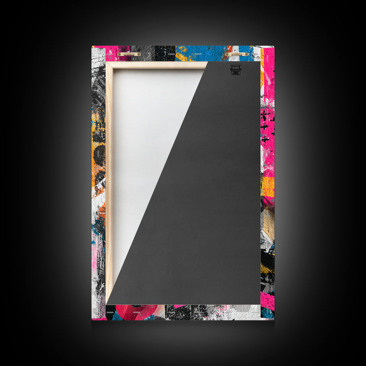 Abstract Crown and Stars Framed Canvas Print, Graffiti Art, Art Print, Living Room Decor, Abstract Art, Street, Wall Hangings, GRF-2x3-3