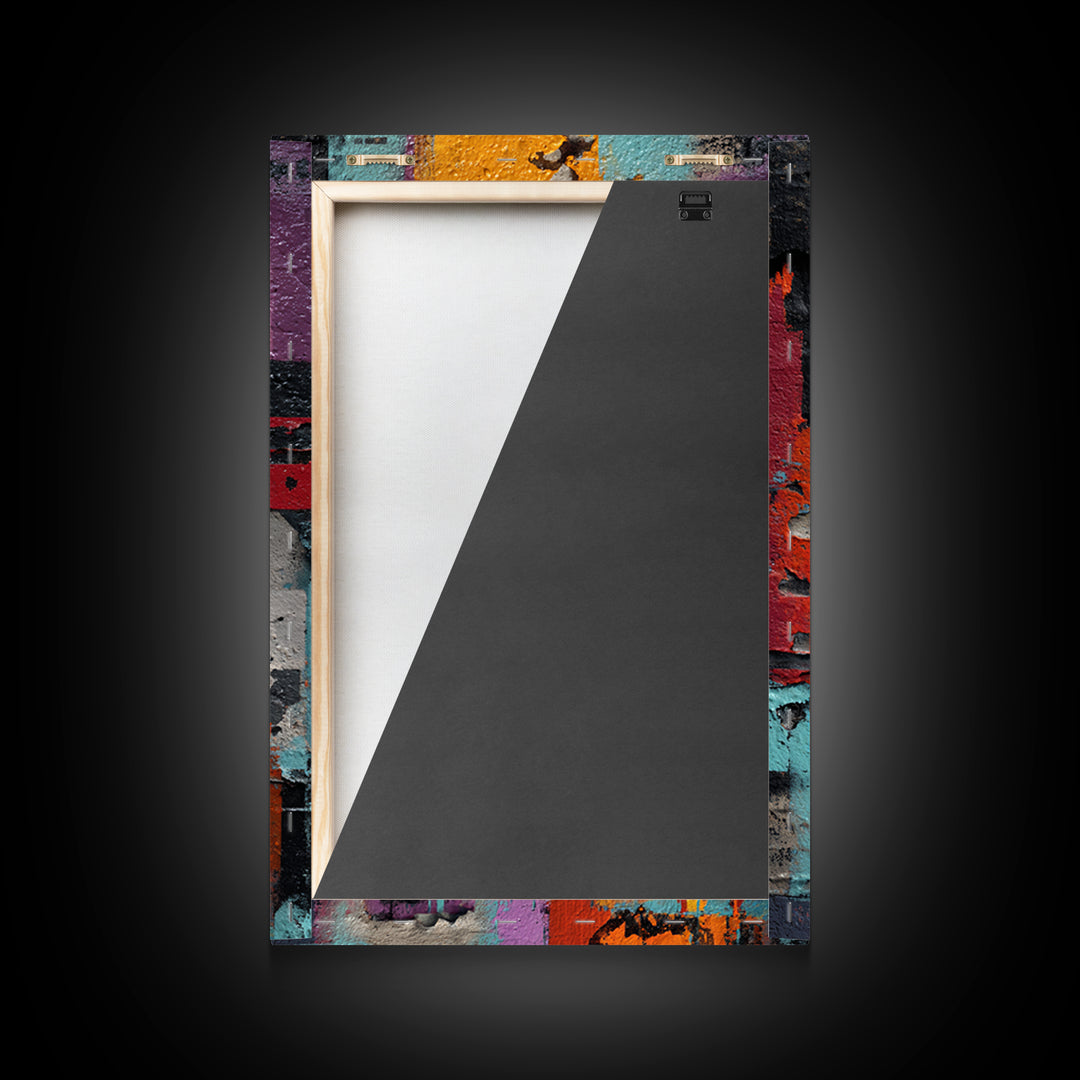 Paint Drips Forming a Skyline Silhouette Canvas Print, Graffiti Art, Large Wall Art, Living Room Decor, Fine Art, Street, GRF-2x3-45