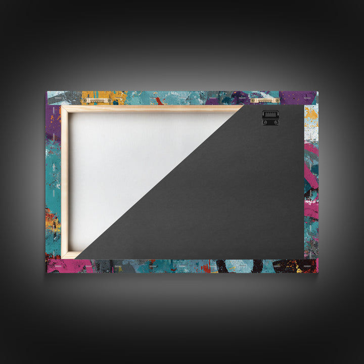 Wildstyle Arrows and Loops as Abstraction Canvas Print, Graffiti Art, Canvas, Living Room Decor, Abstract Art, Street, GRF-3x2-67