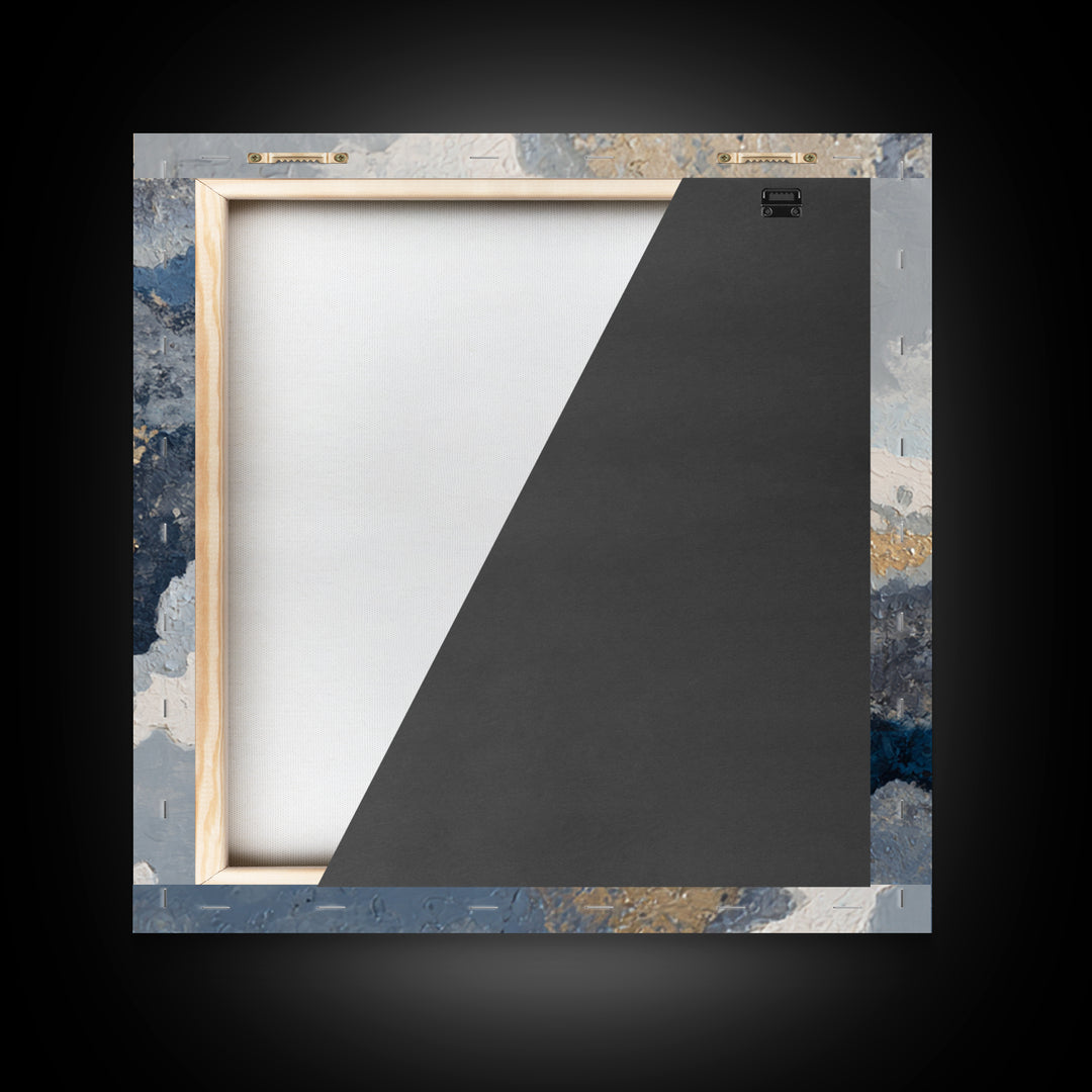 Soft Abstract Wave Forms Framed Canvas Print, Hotel Art, Beach House Decor, Hotel Decor, Abstract Art, Boutique, HOT-1x1-34