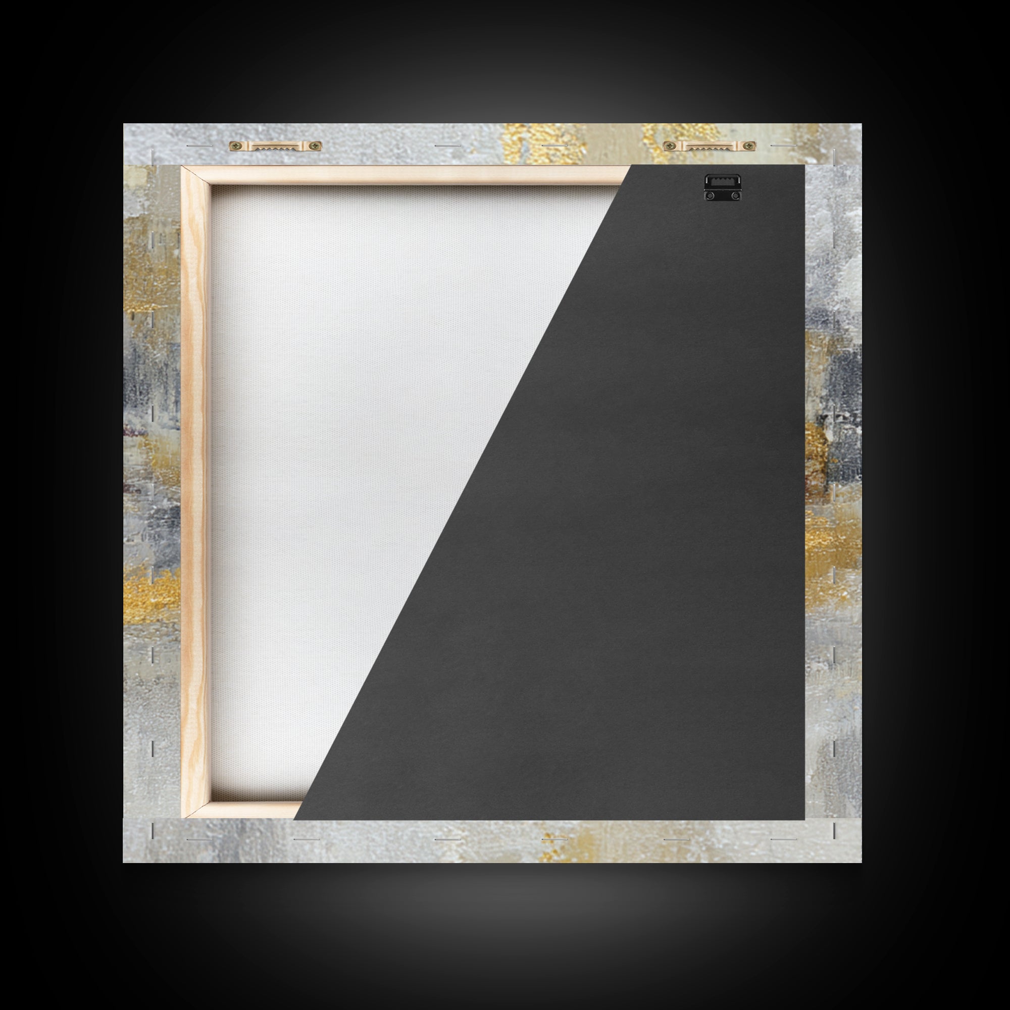 Gold Accented Abstract for Upscale Lobby Framed Canvas Print, Hotel Art, Boho Decor, Hotel Decor, Fine Art, Boutique, HOT-1x1-37