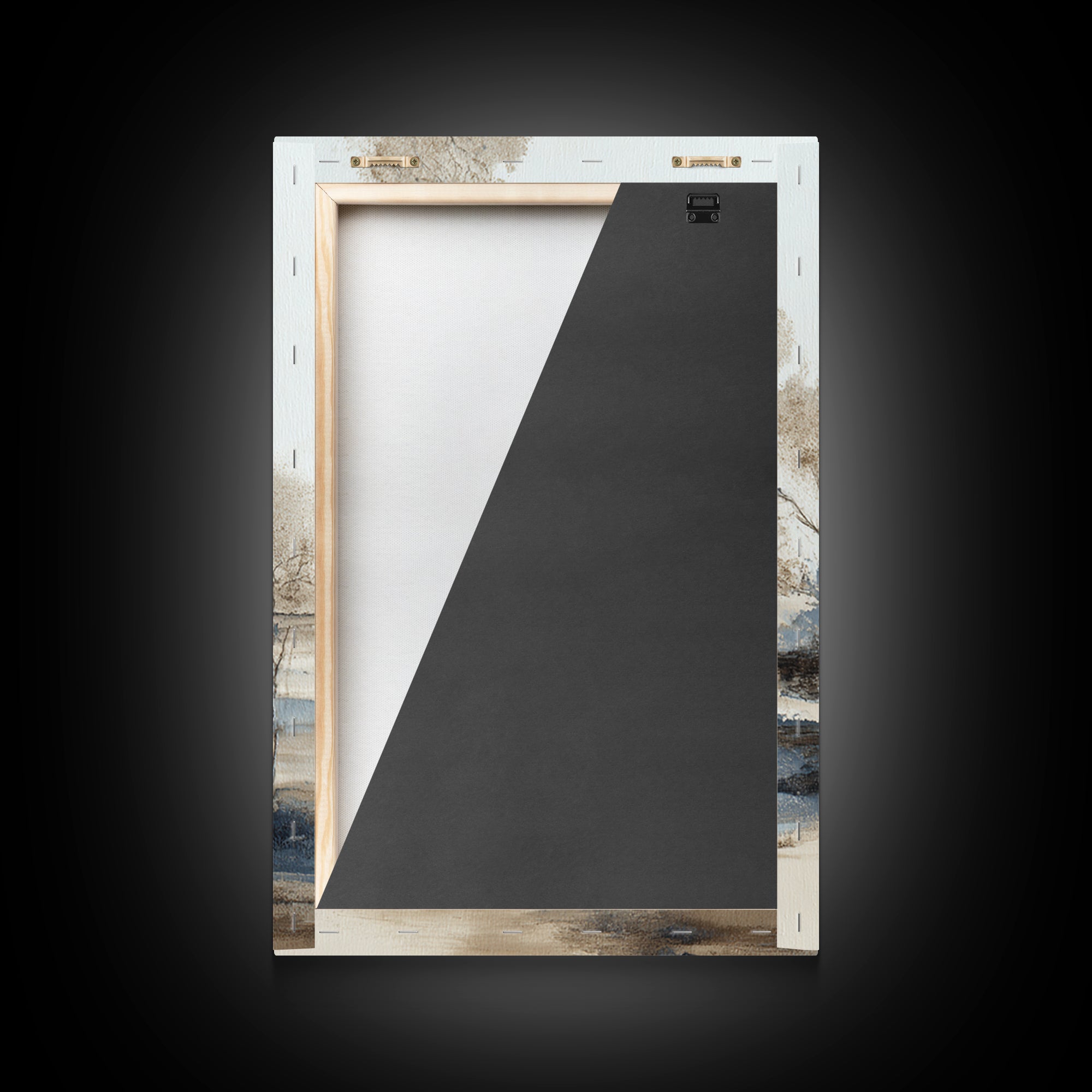 Japanese Ink Landscape Framed Canvas Print, Hotel Art, Hazbin Hotel, Hotel Decor, Fine Art, Boutique, Coastal Wall Art, HOT-2x3-74