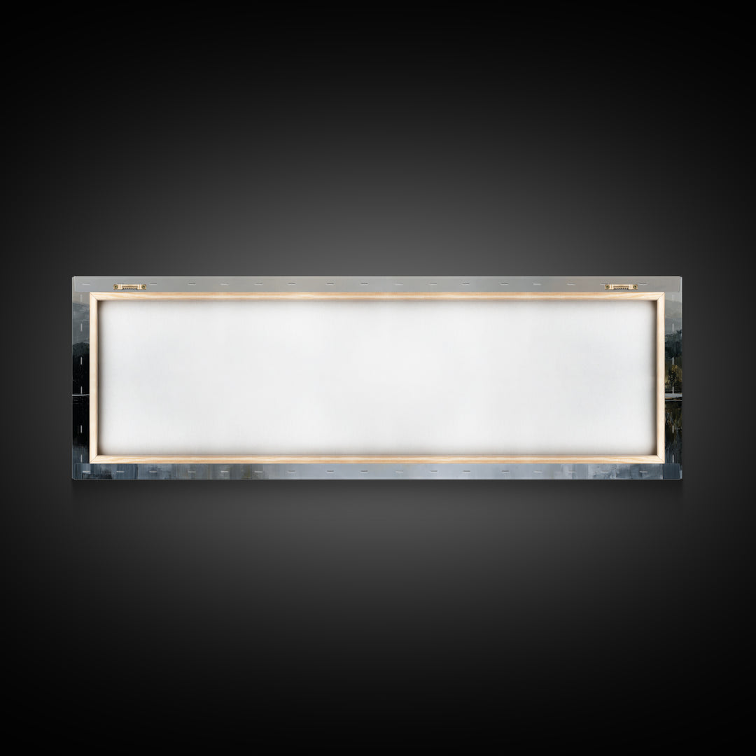 Serene Mountain Lake for Boutique Hotel Mood Framed Canvas Print, Hotel Art, Poster, Hotel Decor, Fine Art, Boutique, HOT-3x1-72