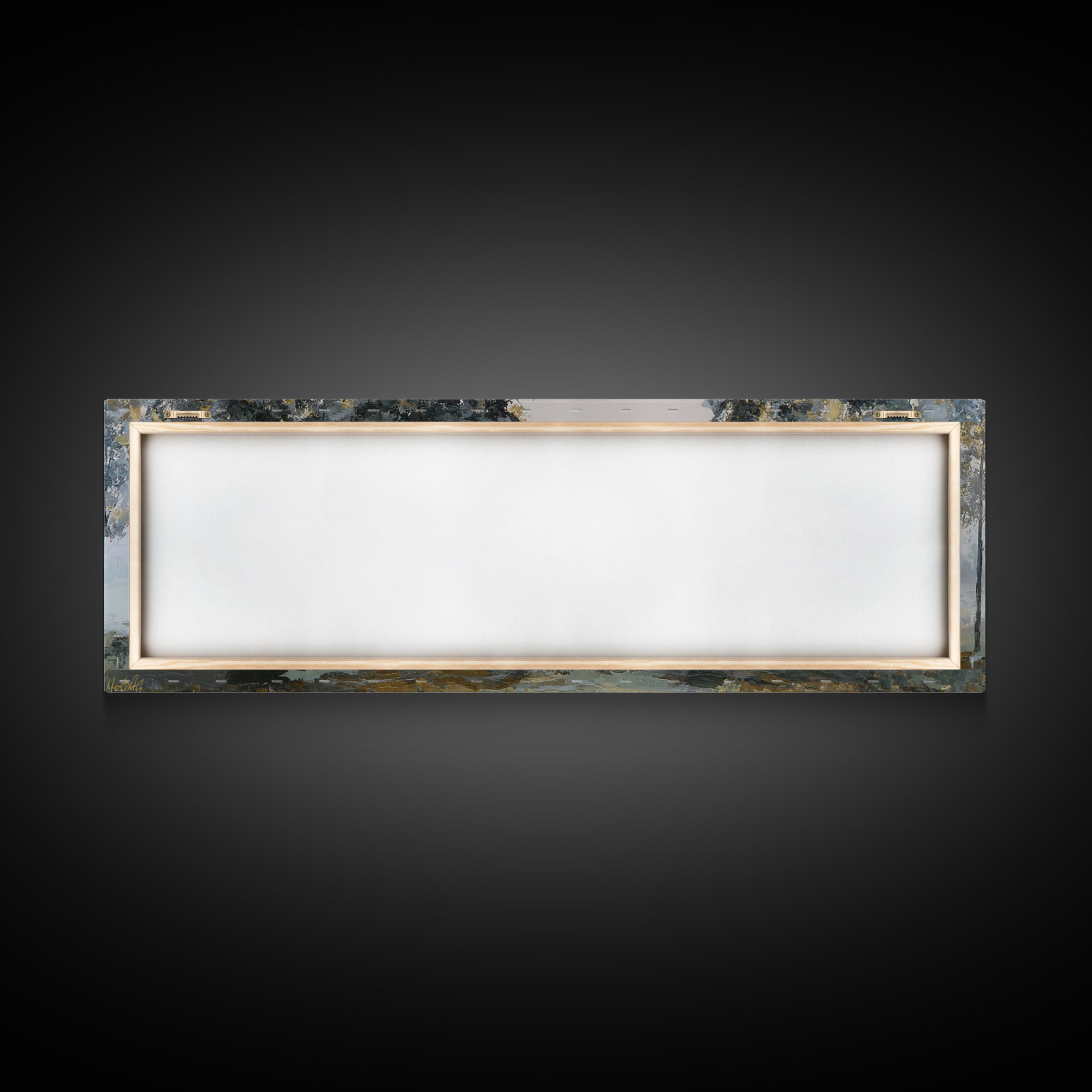 Misty Forest with Refined Calm Atmosphere Canvas Print, Hotel Art, Hotel Decor, Oil Painting, Boutique, Wall Sculpture, HOT-3x1-78