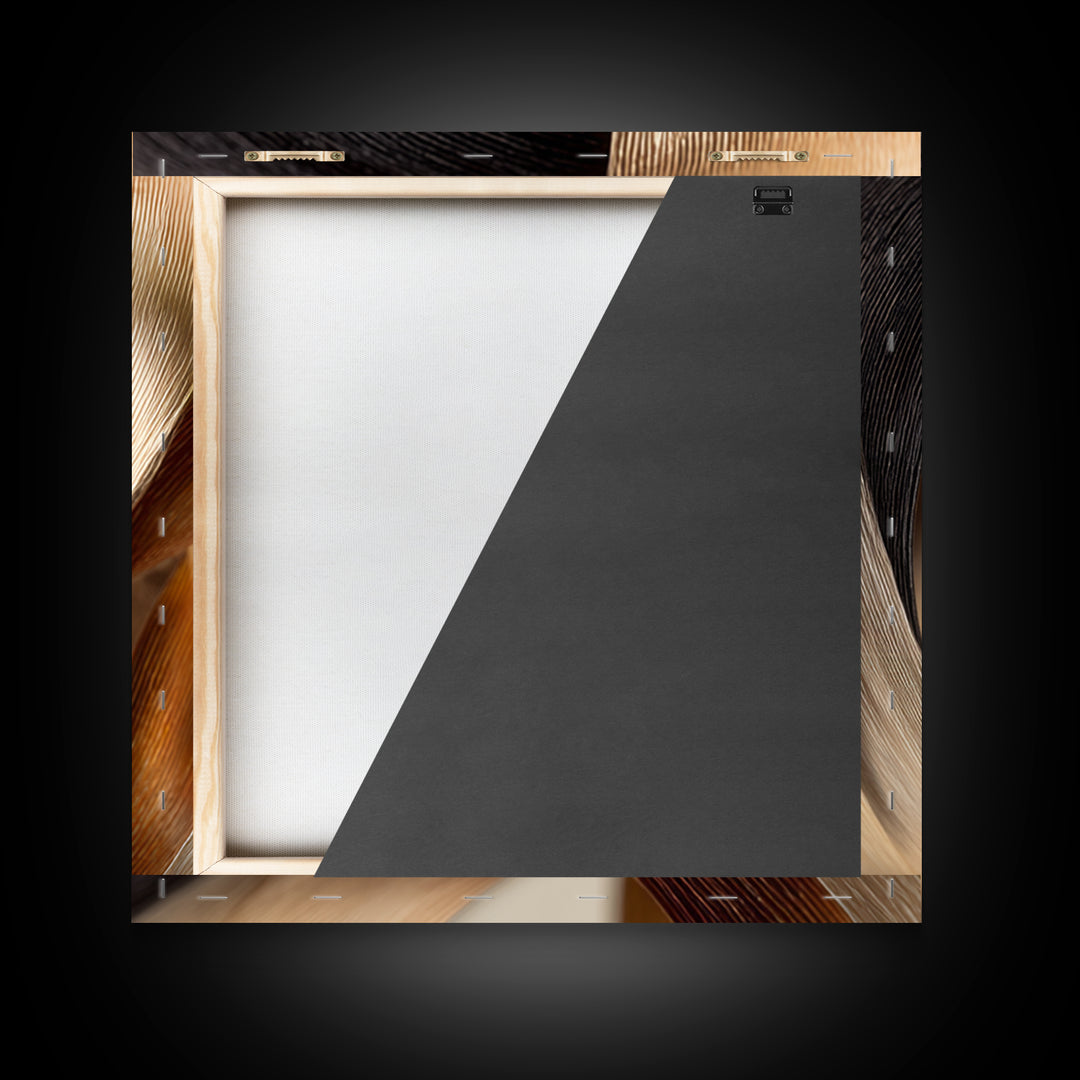 Hair Strands Turning into Abstract Ribbons Framed Canvas Print, Hair Salon Art, Salon Sign, Living Room Decor, Fine Art, Style, HSA-1x1-21