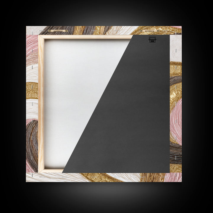 Abstract Hair Strands Forming Elegant Waves Framed Canvas Print, Hair Salon Art, African Art, Living Room Decor, Style, HSA-1x1-27