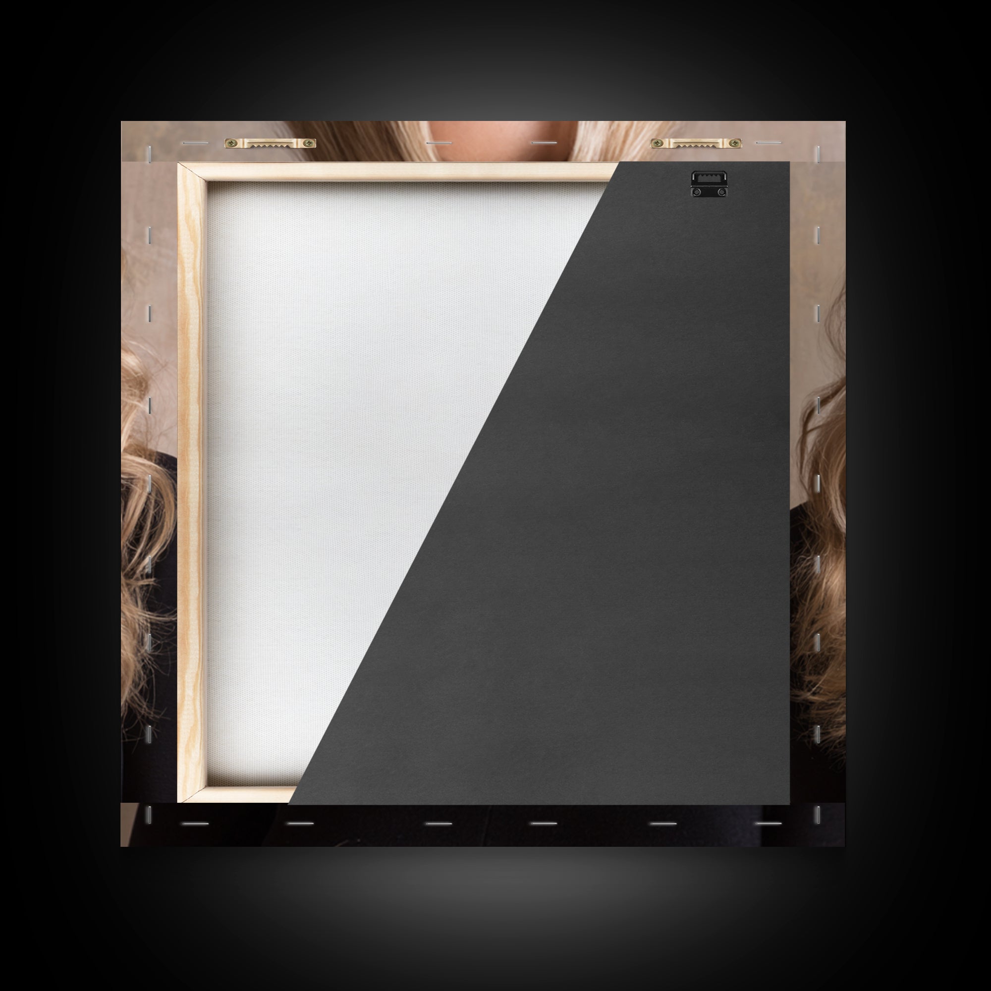 Blonde Waves Painted Framed Canvas Print, Hair Salon Art, Black Owned Art, Living Room Decor, Style, Hairdresser Gifts, HSA-1x1-64