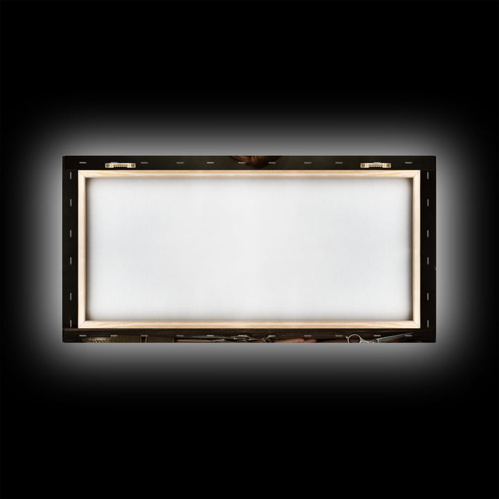 Glamour Face Portrait Framed Canvas Print, Hair Salon Art, Black Girl Art, Living Room Decor, Fine Art, Style, Modern Decor, HSA-2x1-100