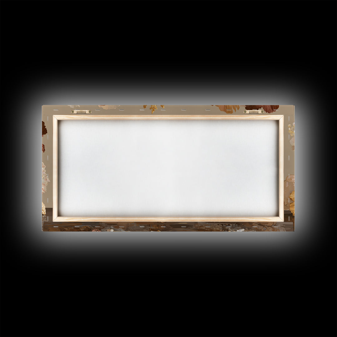 Baroque Mirror and Comb Still Life Framed Canvas Print, Hair Salon Art, Minimalist Decor, Living Room Decor, Fine Art, Style, HSA-2x1-13