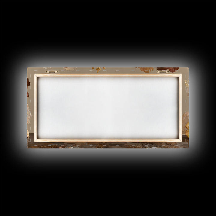 Baroque Mirror and Comb Still Life Framed Canvas Print, Hair Salon Art, Minimalist Decor, Living Room Decor, Fine Art, Style, HSA-2x1-13
