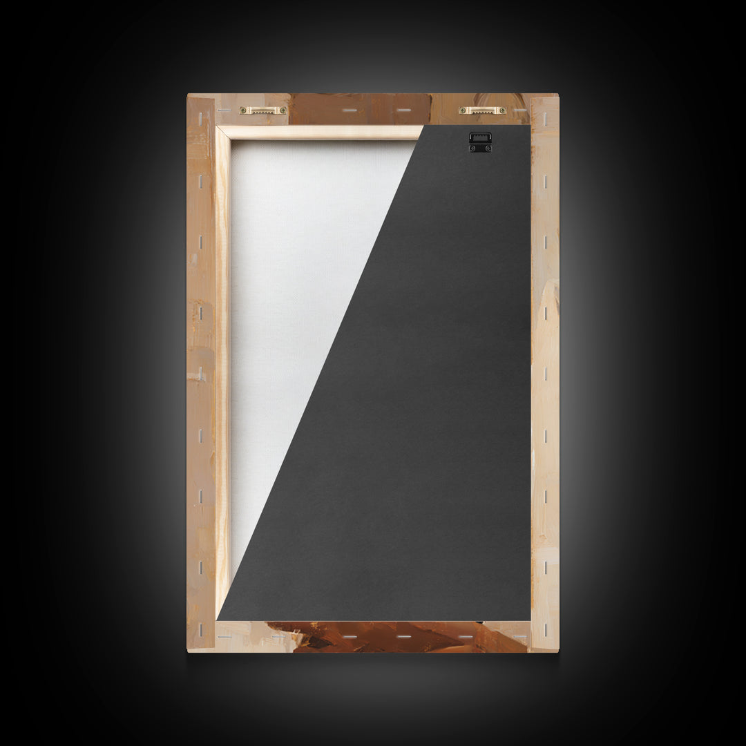 Minimal Female Profile Framed Canvas Print, Hair Salon Art, Digital Art, Living Room Decor, Oil Painting, Style, HSA-2x3-20