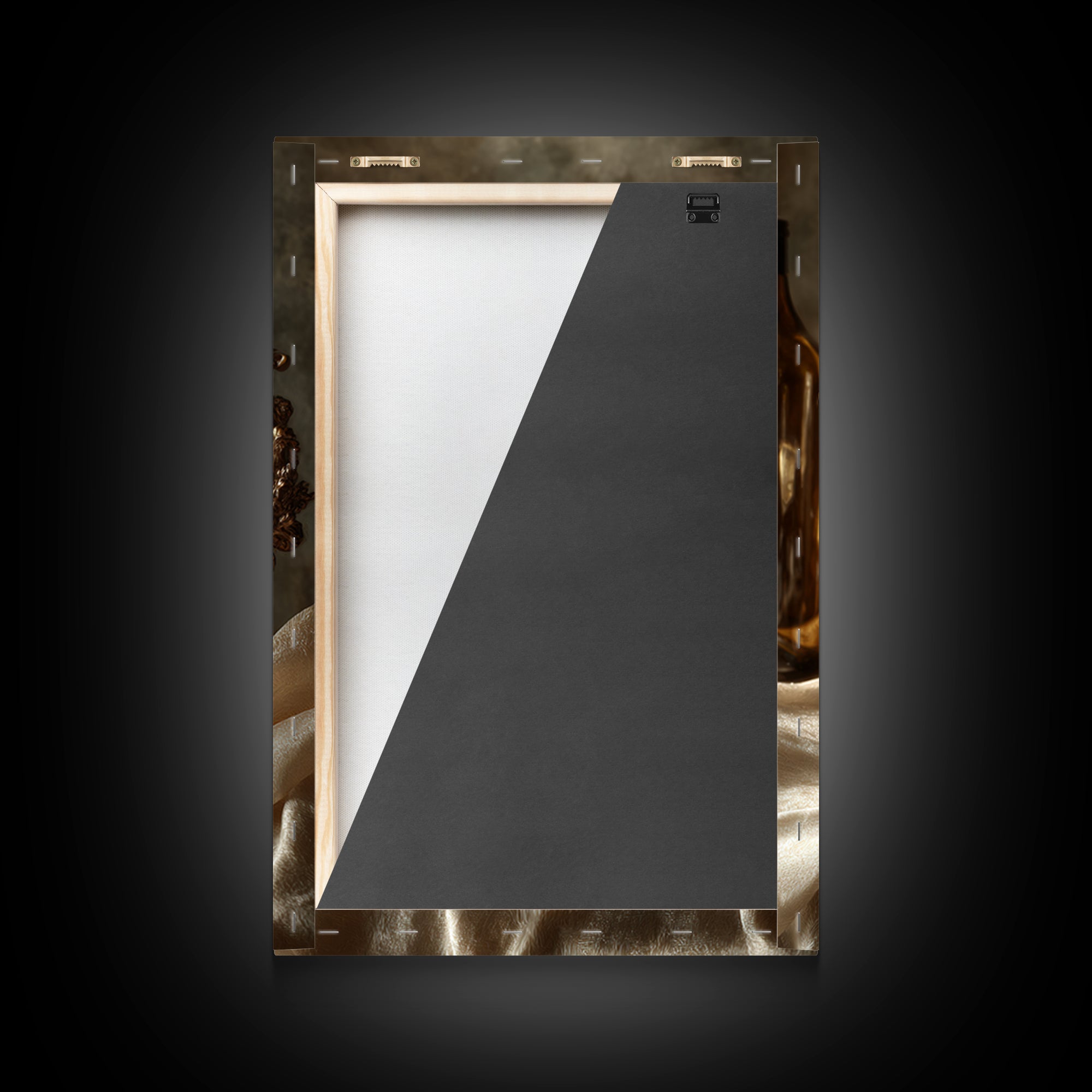 Baroque Mirror and Comb Still Life Framed Canvas Print, Hair Salon Art, Wall Art, Living Room Decor, Fine Art, Style, HSA-2x3-25
