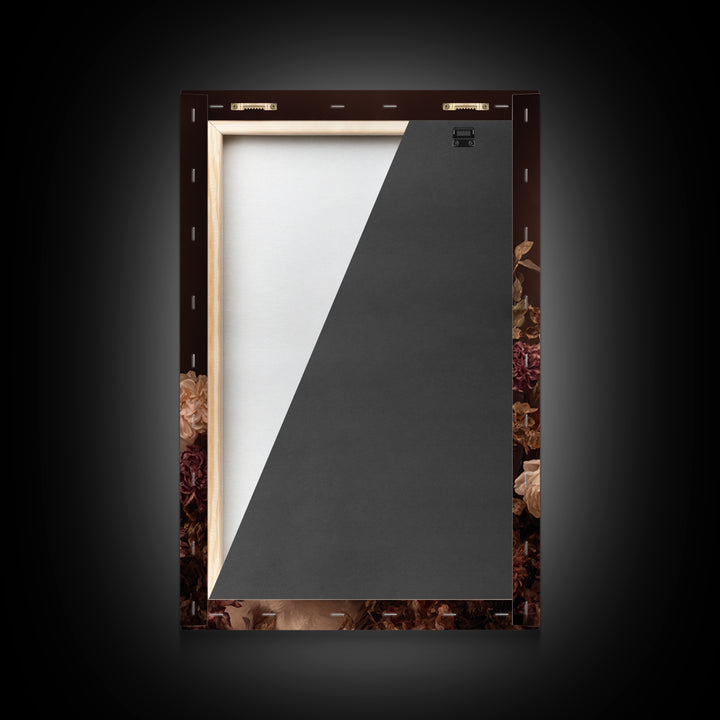 Makeup Palette and Flowers Arrangement Framed Canvas Print, Hair Salon Art, Statement Artwork, Living Room Decor, Style, HSA-2x3-26