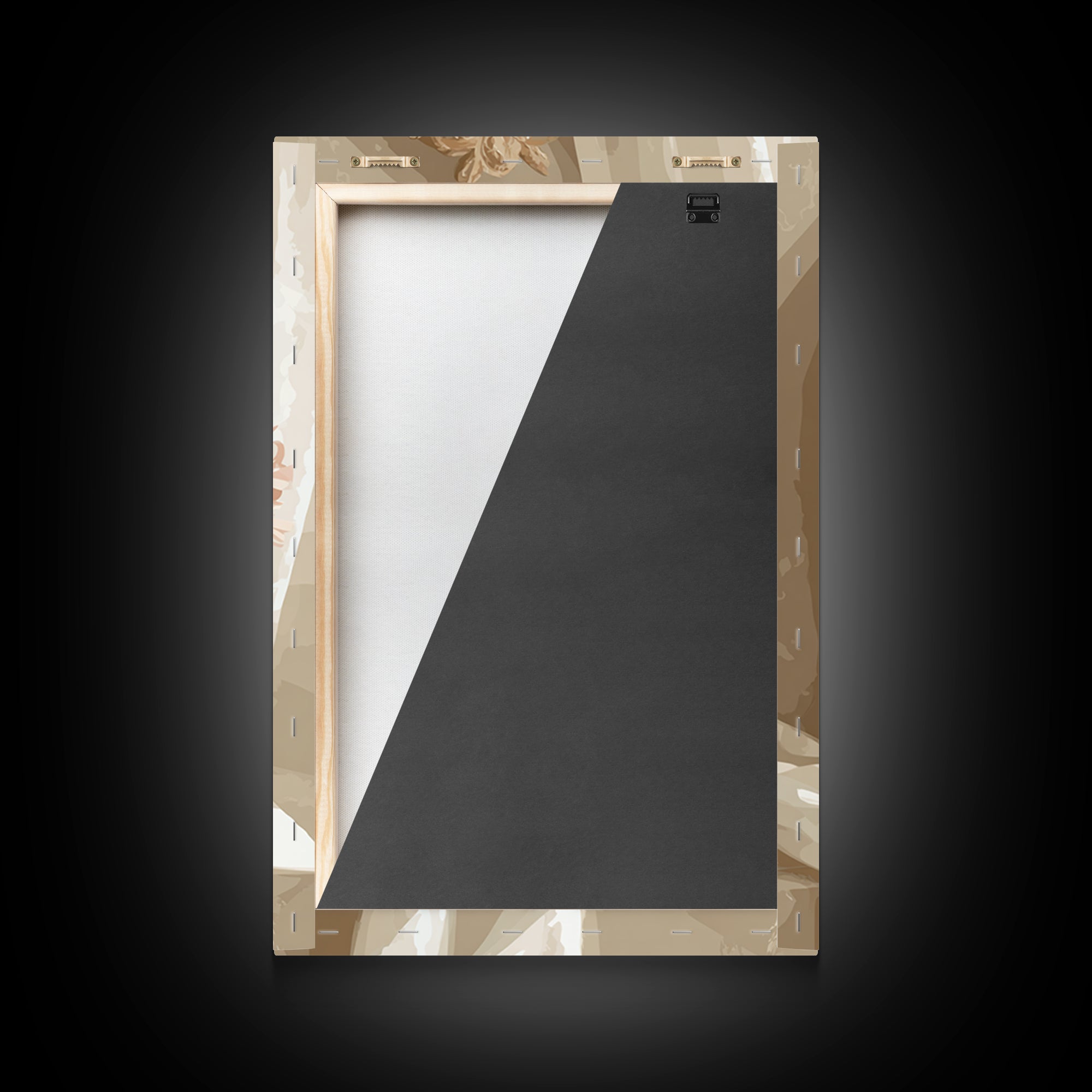 Baroque Mirror and Comb Still Life Framed Canvas Print, Hair Salon Art, Modern Art, Living Room Decor, Fine Art, Style, HSA-2x3-73