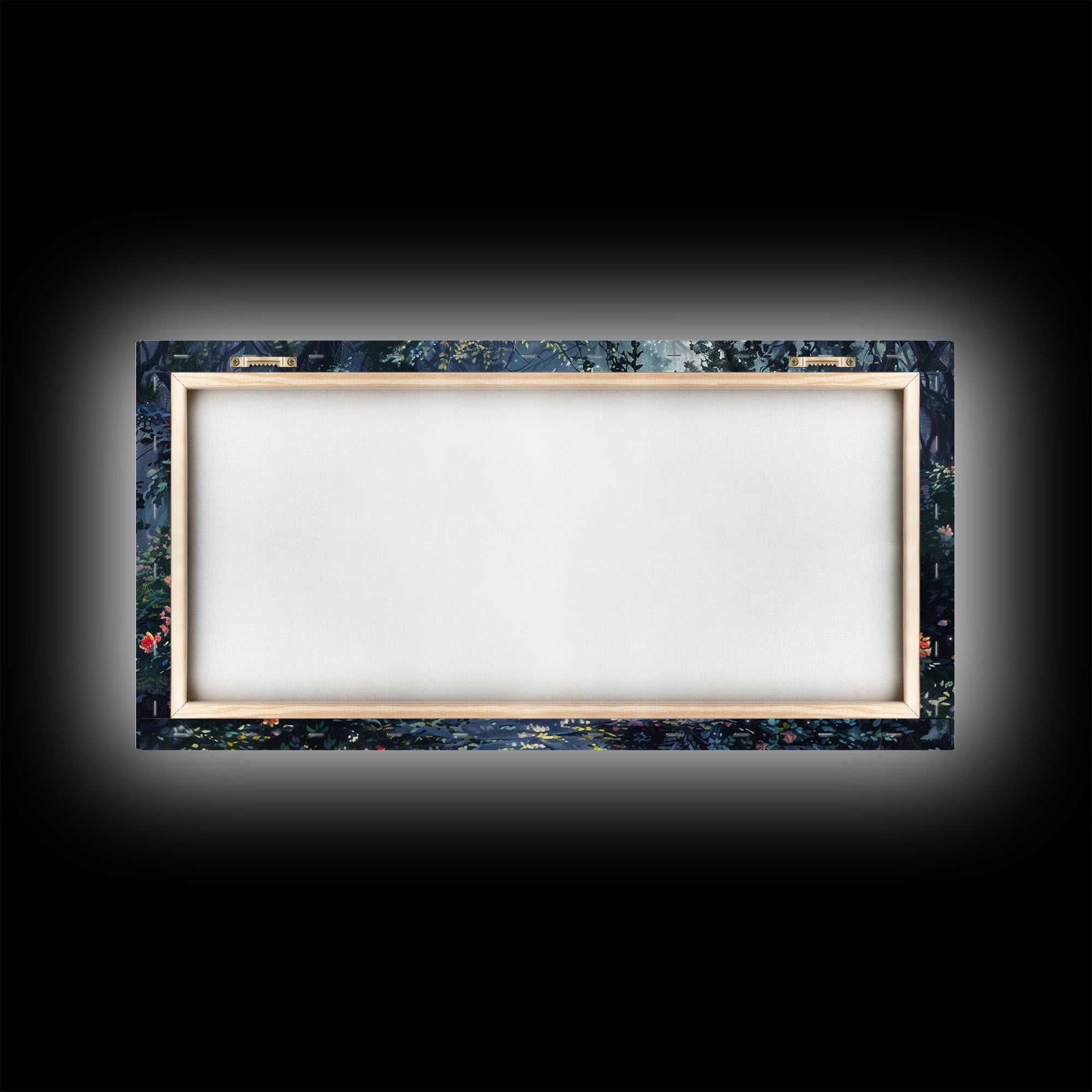 Creepy Victorian Hedge Maze, Haunted Cemetary Framed Canvas Print, Spooky Season Wall Art