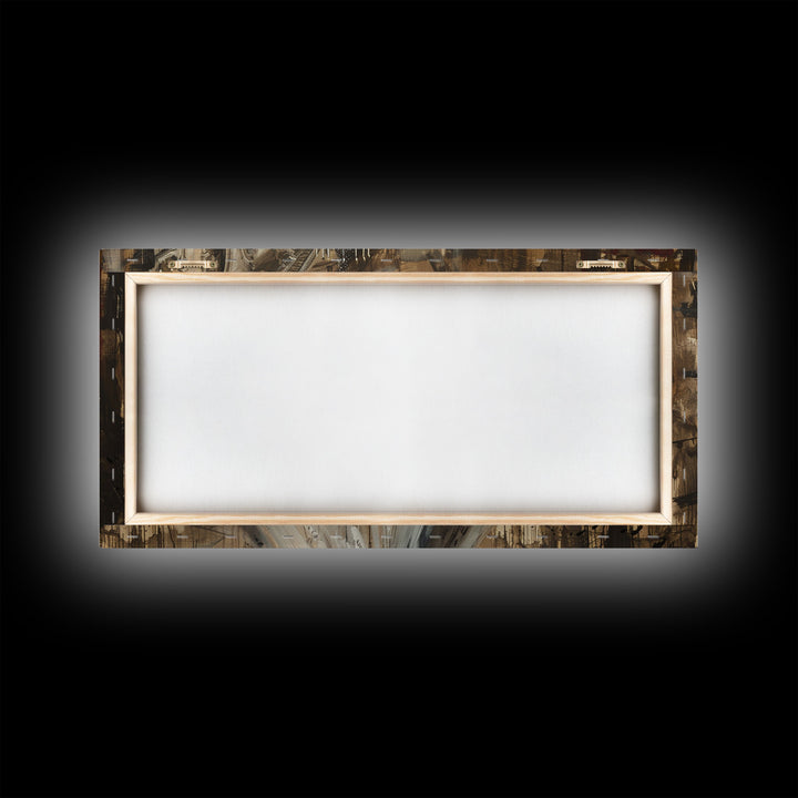 Ghostly Bride, Haunted Wedding, Framed Canvas Print, Spooky Wall Art, Halloween Decor