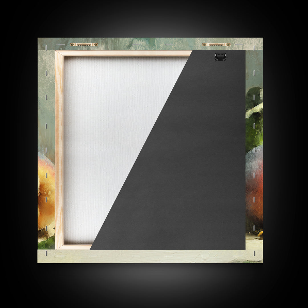 Still Life of Peaches Framed Canvas Print, Impressionist Art, Flower Print, Living Room Decor, Fine Art, Impression, IMP-1x1-71